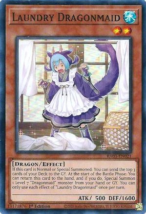 Laundry Dragonmaid (RA03-EN021) - Quarter Century Bonanza 1st Edition - Premium Yugioh Single from Konami - Just $0.25! Shop now at Game Crave Tournament Store