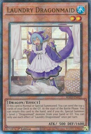Laundry Dragonmaid (PUR) (RA03-EN021) - Quarter Century Bonanza 1st Edition - Premium Yugioh Single from Konami - Just $0.27! Shop now at Game Crave Tournament Store