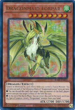 Dragonmaid Lorpar (UR) (RA03-EN022) - Quarter Century Bonanza 1st Edition - Premium Yugioh Single from Konami - Just $0.25! Shop now at Game Crave Tournament Store