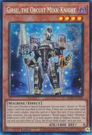 Girsu, the Orcust Mekk-Knight (PCR) (RA03-EN026) - Quarter Century Bonanza 1st Edition - Premium Yugioh Single from Konami - Just $0.54! Shop now at Game Crave Tournament Store