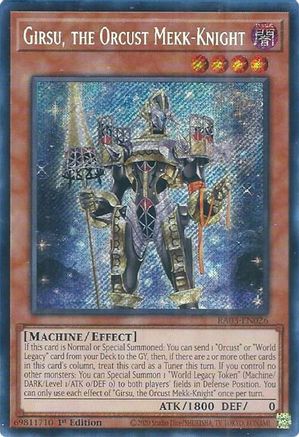 Girsu, the Orcust Mekk-Knight (Secret Rare) (RA03-EN026) - Quarter Century Bonanza 1st Edition - Premium Yugioh Single from Konami - Just $0.26! Shop now at Game Crave Tournament Store