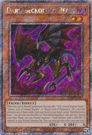 Dark Beckoning Beast (Platinum Secret Rare) (RA03-EN027) - Quarter Century Bonanza 1st Edition - Premium Yugioh Single from Konami - Just $0.88! Shop now at Game Crave Tournament Store