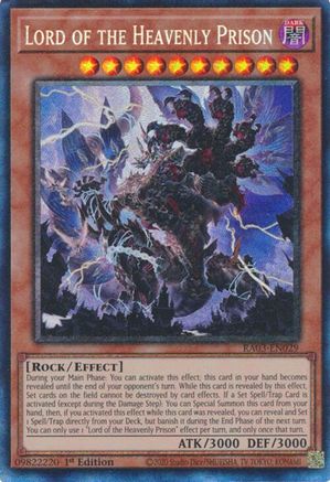 Lord of the Heavenly Prison (PCR) (RA03-EN029) - Quarter Century Bonanza 1st Edition - Premium Yugioh Single from Konami - Just $0.34! Shop now at Game Crave Tournament Store