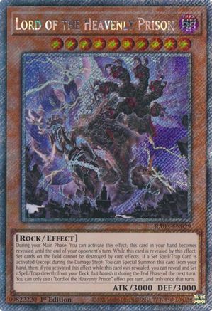 Lord of the Heavenly Prison (Platinum Secret Rare) (RA03-EN029) - Quarter Century Bonanza 1st Edition - Premium Yugioh Single from Konami - Just $0.73! Shop now at Game Crave Tournament Store