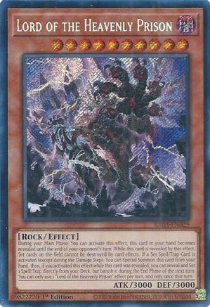 Lord of the Heavenly Prison (Secret Rare) (RA03-EN029) - Quarter Century Bonanza 1st Edition - Premium Yugioh Single from Konami - Just $0.25! Shop now at Game Crave Tournament Store