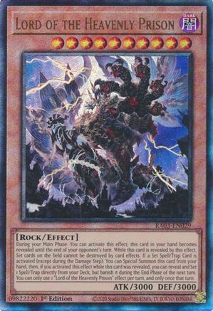 Lord of the Heavenly Prison (PUR) (RA03-EN029) - Quarter Century Bonanza 1st Edition - Premium Yugioh Single from Konami - Just $0.41! Shop now at Game Crave Tournament Store