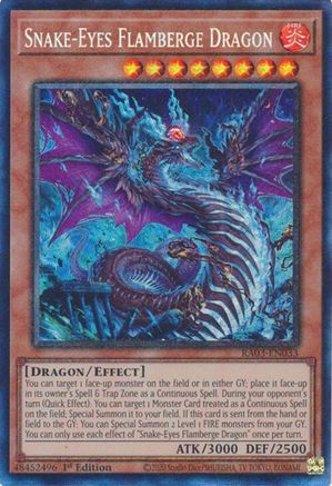 Snake-Eyes Flamberge Dragon (PCR) (RA03-EN033) - Quarter Century Bonanza 1st Edition - Premium Yugioh Single from Konami - Just $0.30! Shop now at Game Crave Tournament Store