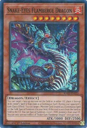 Snake-Eyes Flamberge Dragon (RA03-EN033) - Quarter Century Bonanza 1st Edition - Premium Yugioh Single from Konami - Just $0.25! Shop now at Game Crave Tournament Store