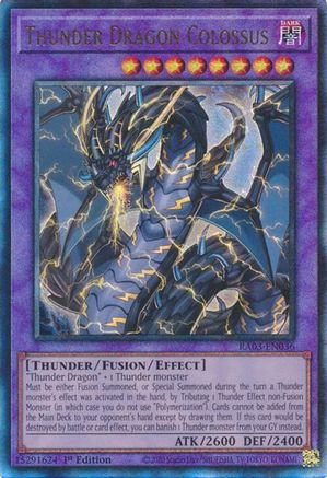 Thunder Dragon Colossus (PUR) (RA03-EN036) - Quarter Century Bonanza 1st Edition - Premium Yugioh Single from Konami - Just $0.55! Shop now at Game Crave Tournament Store