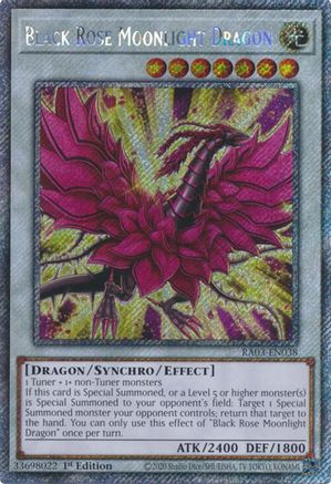 Black Rose Moonlight Dragon (Platinum Secret Rare) (RA03-EN038) - Quarter Century Bonanza 1st Edition - Premium Yugioh Single from Konami - Just $2.13! Shop now at Game Crave Tournament Store