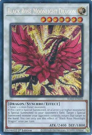 Black Rose Moonlight Dragon (Secret Rare) (RA03-EN038) - Quarter Century Bonanza 1st Edition - Premium Yugioh Single from Konami - Just $0.59! Shop now at Game Crave Tournament Store