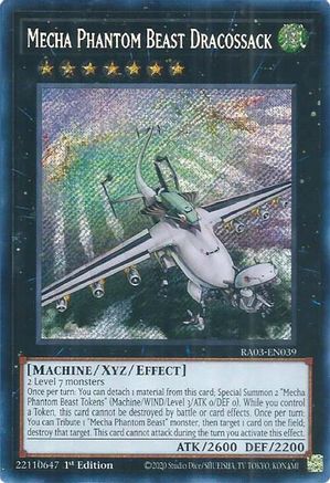 Mecha Phantom Beast Dracossack (Secret Rare) (RA03-EN039) - Quarter Century Bonanza 1st Edition - Premium Yugioh Single from Konami - Just $0.27! Shop now at Game Crave Tournament Store
