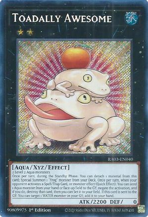 Toadally Awesome (Secret Rare) (RA03-EN040) - Quarter Century Bonanza 1st Edition - Premium Yugioh Single from Konami - Just $0.47! Shop now at Game Crave Tournament Store