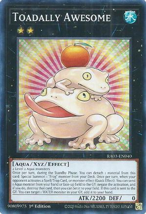 Toadally Awesome (RA03-EN040) - Quarter Century Bonanza 1st Edition - Premium Yugioh Single from Konami - Just $0.25! Shop now at Game Crave Tournament Store