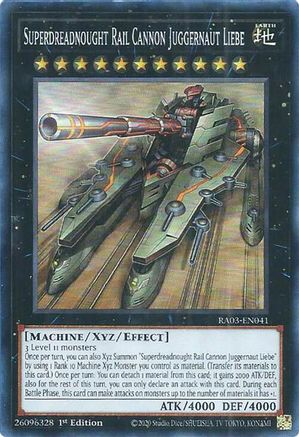 Superdreadnought Rail Cannon Juggernaut Liebe (RA03-EN041) - Quarter Century Bonanza 1st Edition - Premium Yugioh Single from Konami - Just $0.25! Shop now at Game Crave Tournament Store