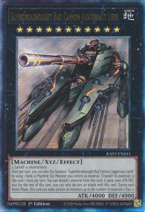 Superdreadnought Rail Cannon Juggernaut Liebe (PUR) (RA03-EN041) - Quarter Century Bonanza 1st Edition - Premium Yugioh Single from Konami - Just $0.28! Shop now at Game Crave Tournament Store