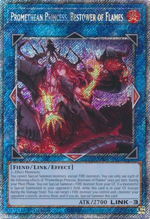 Promethean Princess, Bestower of Flames (Platinum Secret Rare) (RA03-EN050) - Quarter Century Bonanza 1st Edition - Premium Yugioh Single from Konami - Just $5.87! Shop now at Game Crave Tournament Store