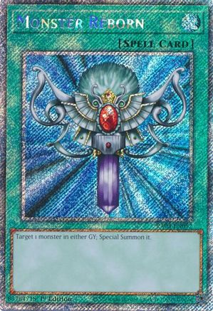 Monster Reborn (Platinum Secret Rare) (RA03-EN052) - Quarter Century Bonanza 1st Edition - Premium Yugioh Single from Konami - Just $2.10! Shop now at Game Crave Tournament Store