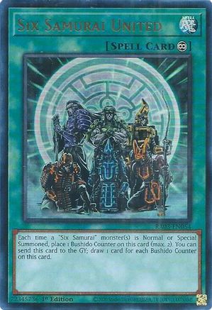 Six Samurai United (UR) (RA03-EN054) - Quarter Century Bonanza 1st Edition - Premium Yugioh Single from Konami - Just $0.25! Shop now at Game Crave Tournament Store