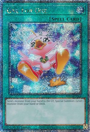 One for One (Alternate Art) (Quarter Century Secret Rare) (RA03-EN056) - Quarter Century Bonanza 1st Edition - Premium Yugioh Single from Konami - Just $7.03! Shop now at Game Crave Tournament Store