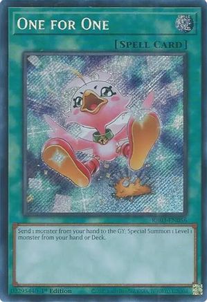 One for One (Alternate Art) (Secret Rare) (RA03-EN056) - Quarter Century Bonanza 1st Edition - Premium Yugioh Single from Konami - Just $0.36! Shop now at Game Crave Tournament Store