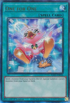 One for One (Alternate Art) (PUR) (RA03-EN056) - Quarter Century Bonanza 1st Edition - Premium Yugioh Single from Konami - Just $0.62! Shop now at Game Crave Tournament Store