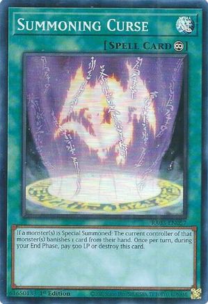 Summoning Curse (RA03-EN057) - Quarter Century Bonanza 1st Edition - Premium Yugioh Single from Konami - Just $0.25! Shop now at Game Crave Tournament Store