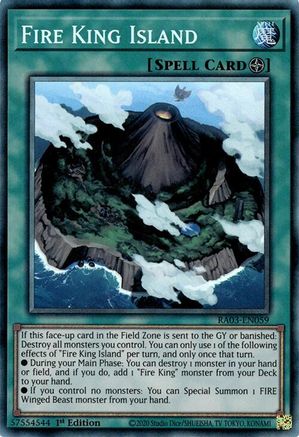 Fire King Island (PCR) (RA03-EN059) - Quarter Century Bonanza 1st Edition - Premium Yugioh Single from Konami - Just $0.27! Shop now at Game Crave Tournament Store