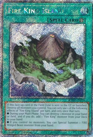 Fire King Island (Platinum Secret Rare) (RA03-EN059) - Quarter Century Bonanza 1st Edition - Premium Yugioh Single from Konami - Just $0.71! Shop now at Game Crave Tournament Store