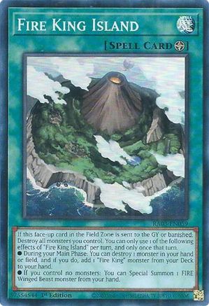 Fire King Island (RA03-EN059) - Quarter Century Bonanza 1st Edition - Premium Yugioh Single from Konami - Just $0.25! Shop now at Game Crave Tournament Store