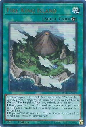 Fire King Island (UR) (RA03-EN059) - Quarter Century Bonanza 1st Edition - Premium Yugioh Single from Konami - Just $0.25! Shop now at Game Crave Tournament Store