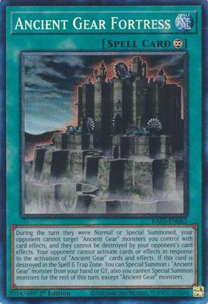 Ancient Gear Fortress (PCR) (RA03-EN062) - Quarter Century Bonanza 1st Edition - Premium Yugioh Single from Konami - Just $0.18! Shop now at Game Crave Tournament Store