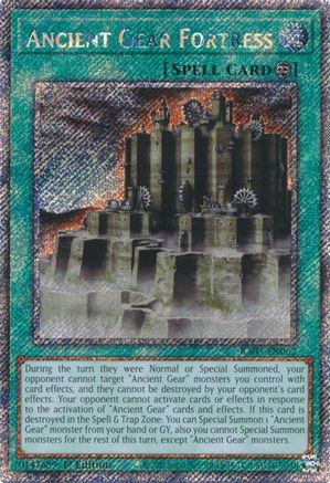 Ancient Gear Fortress (Platinum Secret Rare) (RA03-EN062) - Quarter Century Bonanza 1st Edition - Premium Yugioh Single from Konami - Just $0.58! Shop now at Game Crave Tournament Store
