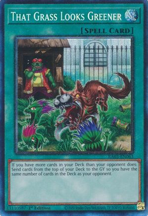 That Grass Looks Greener (PCR) (RA03-EN063) - Quarter Century Bonanza 1st Edition - Premium Yugioh Single from Konami - Just $0.46! Shop now at Game Crave Tournament Store