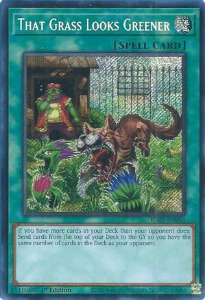 That Grass Looks Greener (Secret Rare) (RA03-EN063) - Quarter Century Bonanza 1st Edition - Premium Yugioh Single from Konami - Just $0.28! Shop now at Game Crave Tournament Store