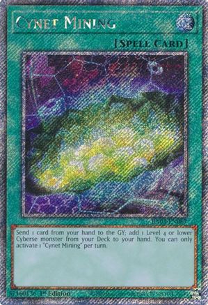Cynet Mining (Platinum Secret Rare) (RA03-EN067) - Quarter Century Bonanza 1st Edition - Premium Yugioh Single from Konami - Just $2.30! Shop now at Game Crave Tournament Store