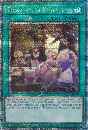 Dragonmaid Hospitality (Quarter Century Secret Rare) (RA03-EN068) - Quarter Century Bonanza 1st Edition - Premium Yugioh Single from Konami - Just $4.30! Shop now at Game Crave Tournament Store