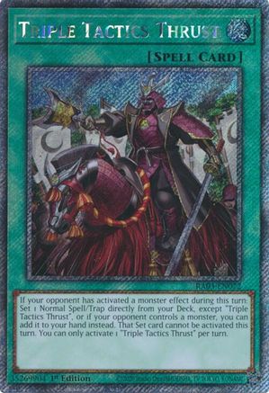 Triple Tactics Thrust (Platinum Secret Rare) (RA03-EN072) - Quarter Century Bonanza 1st Edition - Premium Yugioh Single from Konami - Just $16.01! Shop now at Game Crave Tournament Store