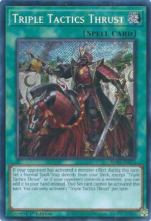 Triple Tactics Thrust (Secret Rare) (RA03-EN072) - Quarter Century Bonanza 1st Edition - Premium Yugioh Single from Konami - Just $10.93! Shop now at Game Crave Tournament Store