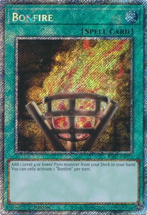 Bonfire (Platinum Secret Rare) (RA03-EN073) - Quarter Century Bonanza 1st Edition - Premium Yugioh Single from Konami - Just $1.90! Shop now at Game Crave Tournament Store