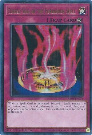 Cursed Seal of the Forbidden Spell (UR) (RA03-EN076) - Quarter Century Bonanza 1st Edition - Premium Yugioh Single from Konami - Just $0.25! Shop now at Game Crave Tournament Store
