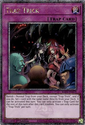 Trap Trick (Quarter Century Secret Rare) (RA03-EN078) - Quarter Century Bonanza 1st Edition - Premium Yugioh Single from Konami - Just $10.50! Shop now at Game Crave Tournament Store
