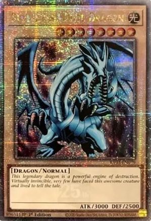 Blue-Eyes White Dragon (Quarter Century Secret Rare) (RA03-EN079) - Quarter Century Bonanza 1st Edition - Premium Yugioh Single from Konami - Just $128.20! Shop now at Game Crave Tournament Store