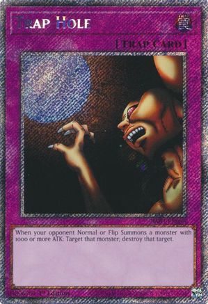 Trap Hole (Platinum Secret Rare) (RA03-EN085) - Quarter Century Bonanza 1st Edition - Premium Yugioh Single from Konami - Just $0.44! Shop now at Game Crave Tournament Store