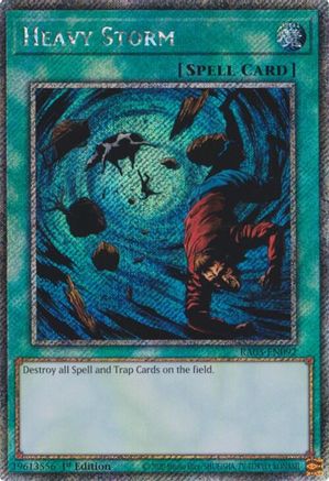 Heavy Storm (Platinum Secret Rare) (RA03-EN092) - Quarter Century Bonanza 1st Edition - Premium Yugioh Single from Konami - Just $5.14! Shop now at Game Crave Tournament Store
