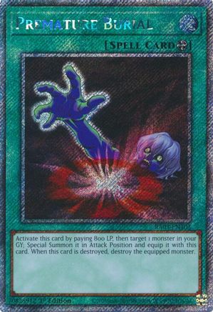 Premature Burial (Platinum Secret Rare) (RA03-EN103) - Quarter Century Bonanza 1st Edition - Premium Yugioh Single from Konami - Just $1.07! Shop now at Game Crave Tournament Store