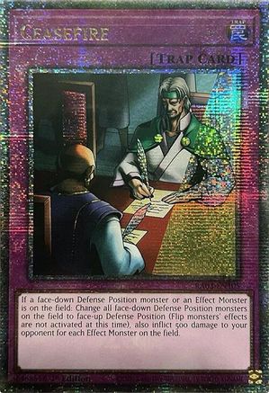 Ceasefire (Quarter Century Secret Rare) (RA03-EN105) - Quarter Century Bonanza 1st Edition - Premium Yugioh Single from Konami - Just $3.66! Shop now at Game Crave Tournament Store