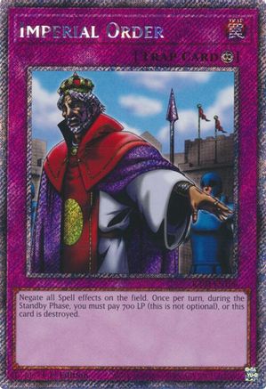 Imperial Order (Platinum Secret Rare) (RA03-EN106) - Quarter Century Bonanza 1st Edition - Premium Yugioh Single from Konami - Just $0.54! Shop now at Game Crave Tournament Store