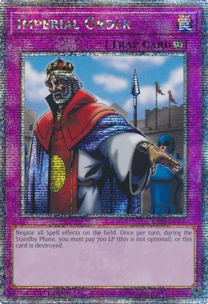 Imperial Order (Quarter Century Secret Rare) (RA03-EN106) - Quarter Century Bonanza 1st Edition - Premium Yugioh Single from Konami - Just $4.46! Shop now at Game Crave Tournament Store