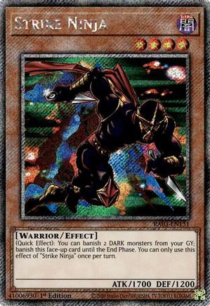 Strike Ninja (Platinum Secret Rare) (RA03-EN131) - Quarter Century Bonanza 1st Edition - Premium Yugioh Single from Konami - Just $0.25! Shop now at Game Crave Tournament Store
